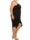 Plus Size Mesmerize In Pleats Black Dress