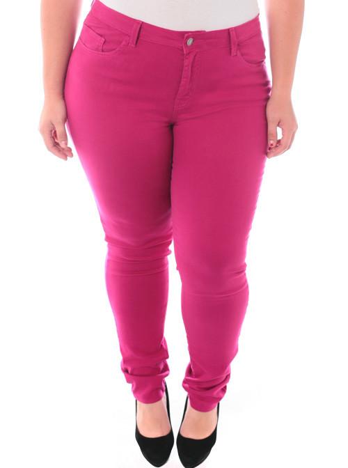 Plus Size Soft Premium Colored Pink Skinny Jeans