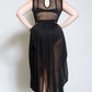 Plus Size Two Piece See Through Sleeveless Dress