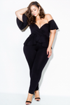 Plus Size Lovable Sweetheart Peplum Jumpsuit