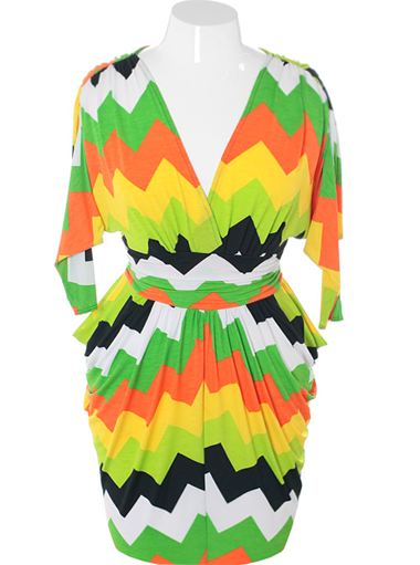 Plus Size Sexy Colorful Lime Bubble Dress