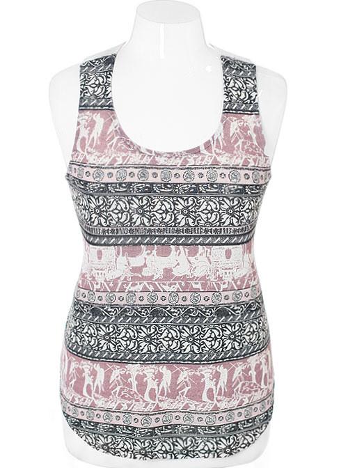 Plus Size Stylish Roman Lavender Tank