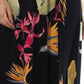 Wild Flower Print Plus Size Kimono Maxi Dress