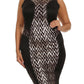Plus Size Glam Silver Red Hue Dress