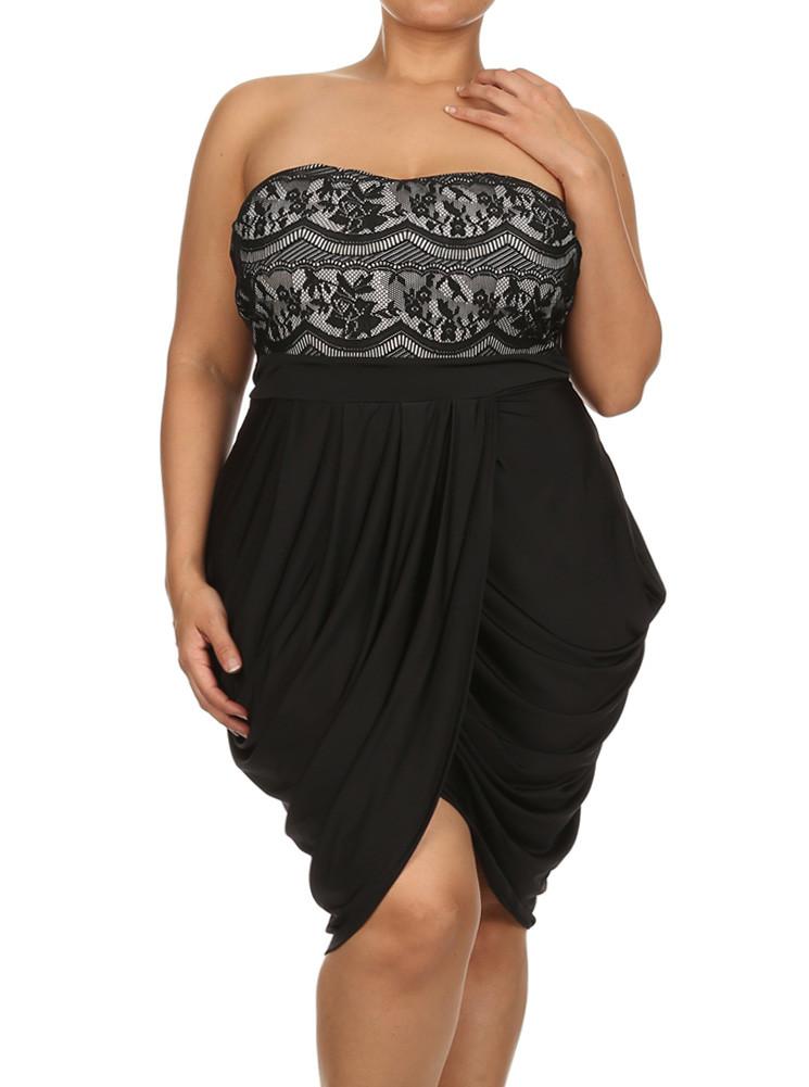 Plus Size Pretty In Lace Bubble Dress