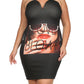 Plus Size Love Blows Graphic Print Dress