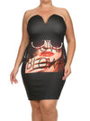 Plus Size Love Blows Graphic Print Dress