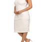 Plus Size Graceful Victorian Print Mesh White Midi Dress
