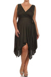 Plus Size Bella Hanky Hem Bow Side Dress