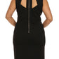 Plus Size Midnight Crush Gilded Neckline Black Dress
