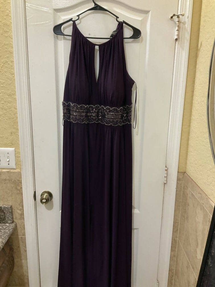 Long Purple Evening Gown