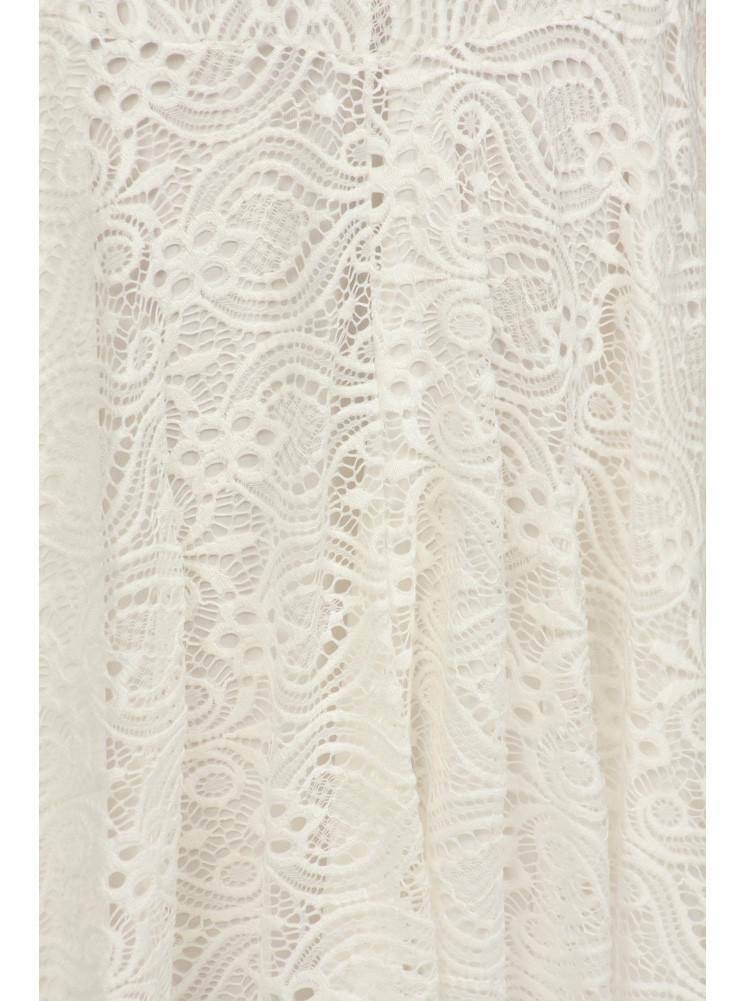 Plus Size Princess Crochet Mermaid White Maxi Dress