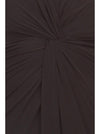 Plus Size Luring Knot Front BlackMaxi Dress