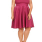 Plus Size Cap Sleeves  Fit And Flare Dress