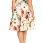 Plus Size Floral Printed Fit And Flare Dress