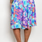 Plus Size Mid Waist Floral Print Midi Skirt [SALE]