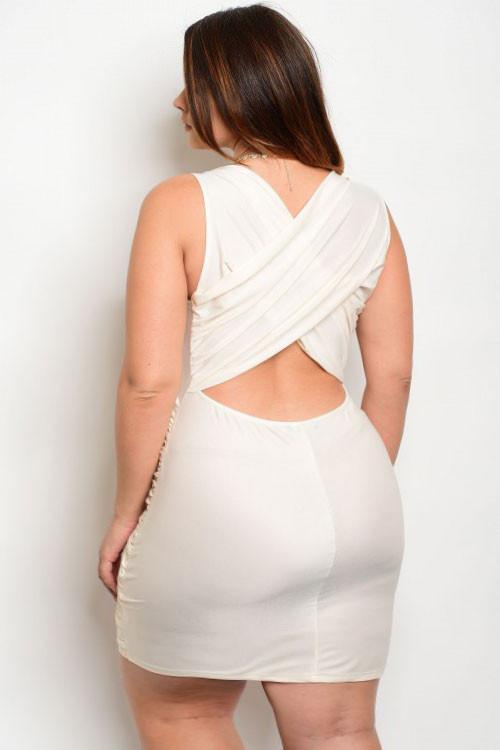 Plus Size Elegant Wrap Bodycon Dress