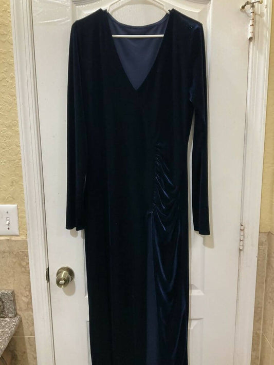 Blue Velvet Evening Gown 2XL