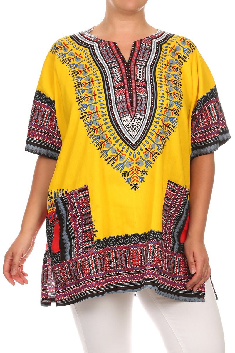 Plus Size Radiant Tribal Print Tunic [SALE]