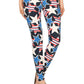 Striped and Solid Stars Printed Leggings