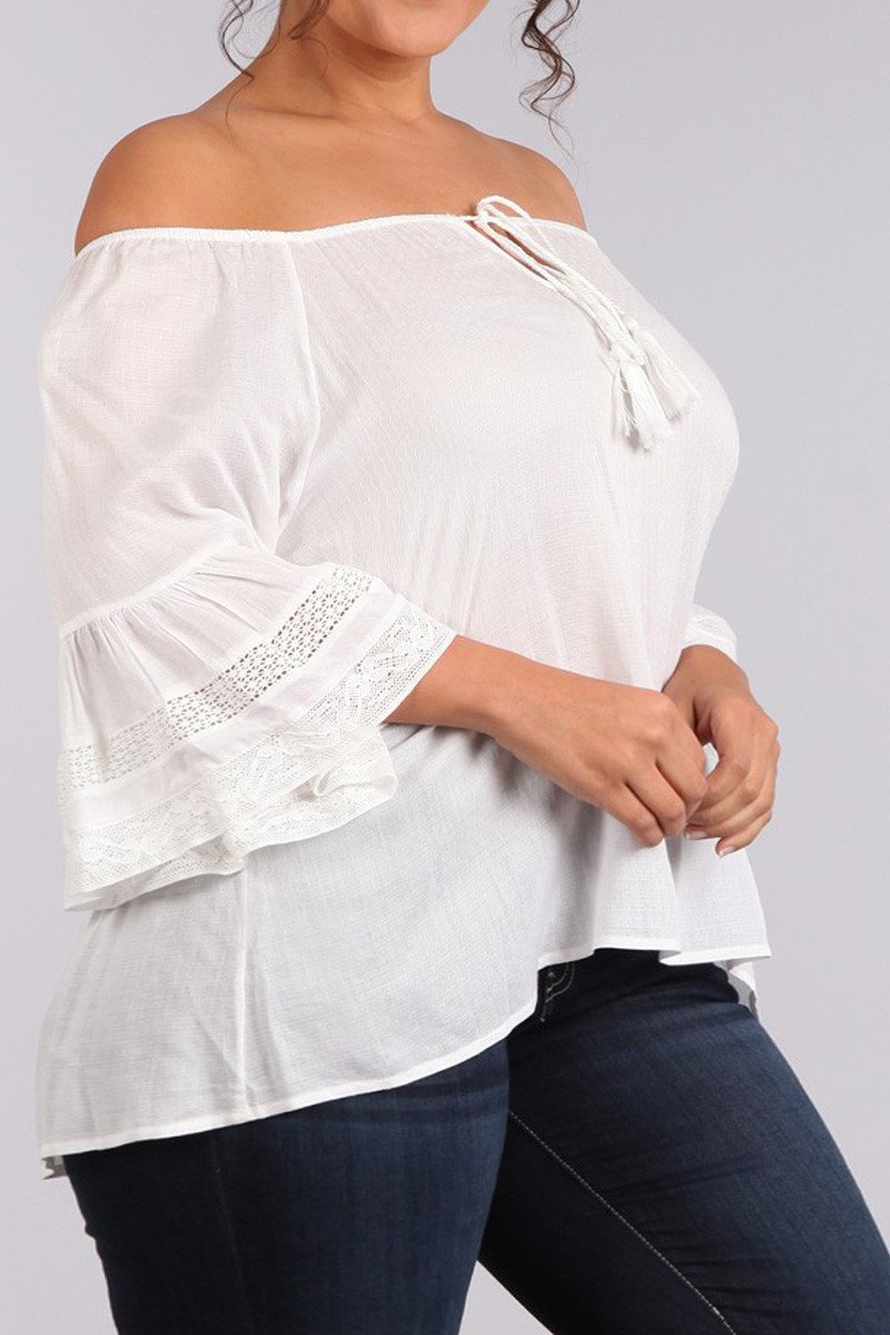 Pretty Bohemian Plus Size Crochet Top