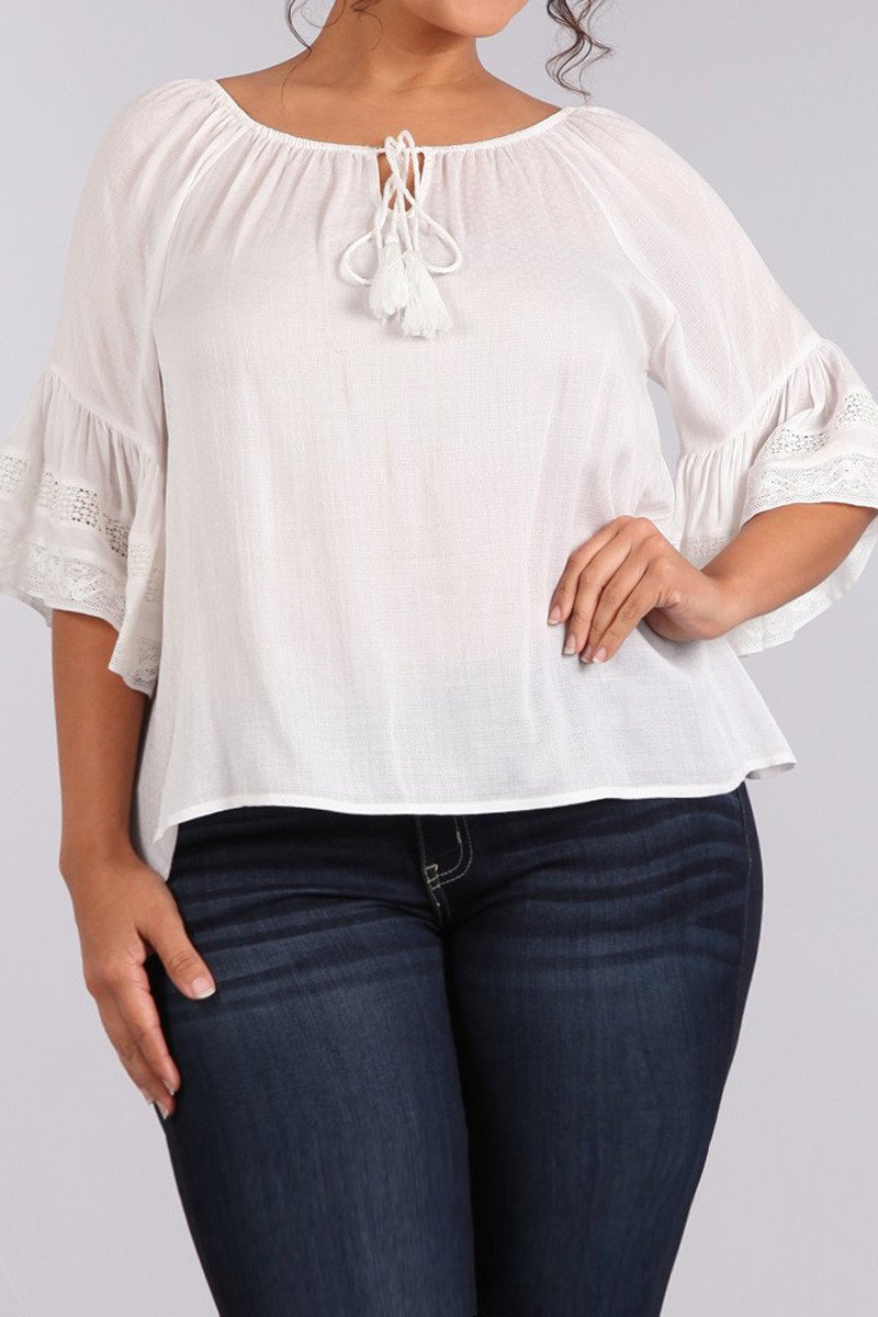 Pretty Bohemian Plus Size Crochet Top