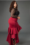 Plus Size Cascade Glam Ruffle Skirt