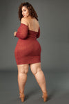 Plus Size Smocked Ribbed Dress