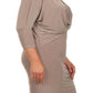 Plus Size Lovely Front Knot Dress