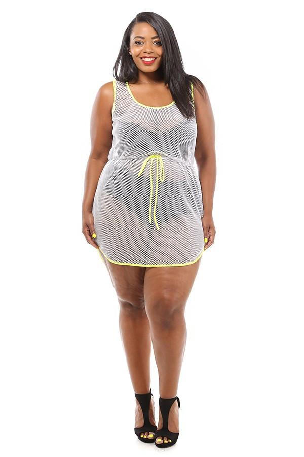 Plus Size Summer Hottie See Through Tank Dress