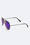 Trendsetter Mirror Tinted Aviator Black/Green Sunglasses