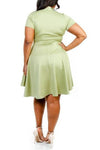 Plus Size Sexy In V Cut Flowy Skater Dress [SALE]