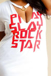 Plus Size Rock In Style Key-Hole Tunic