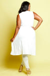 Plus Size Solid Sleeveless Tunic Legging Set
