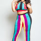 Plus Size Colorful Striped Two Piece Set [SALE]