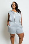 Plus Size It Girl Hooded Jersey Romper