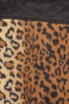 Plus Size Hot Leopard Leather Sleeve Jacket