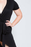 Plus Size Surplice Wrap Dress