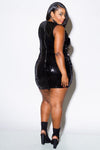 Plus Size Sparkling Sequin Sleeveless Mini Dress