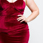Plus Size Bustier Soft Velvet Dress [SALE]