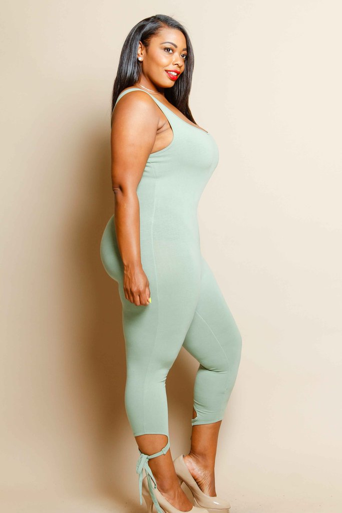 Plus Size Tie Detail Jumpsuit