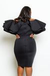 Plus Size Sexy Off-Shoulder Glam Flounce Dress