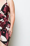 Plus Size Gorgeous Floral Wrap Dress