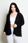 Plus Size Long Sleeve Open Cardigan