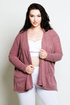 Plus Size Long Sleeve Open Cardigan