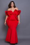 Plus Size Red Carpet Cocktail Maxi Dress