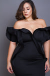 Plus Size Red Carpet Cocktail Maxi Dress