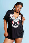 Plus Size Rock and Roll Band Tee