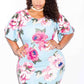 Plus Size Gorgeous Floral Mini Dress [SALE]