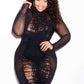 Plus Size Vivid Mesh Colorblock Dress [SALE]